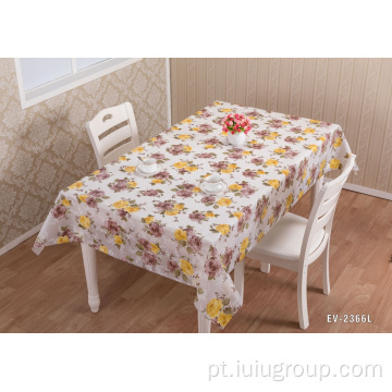 Toalha de mesa em PEVA com estampa floral